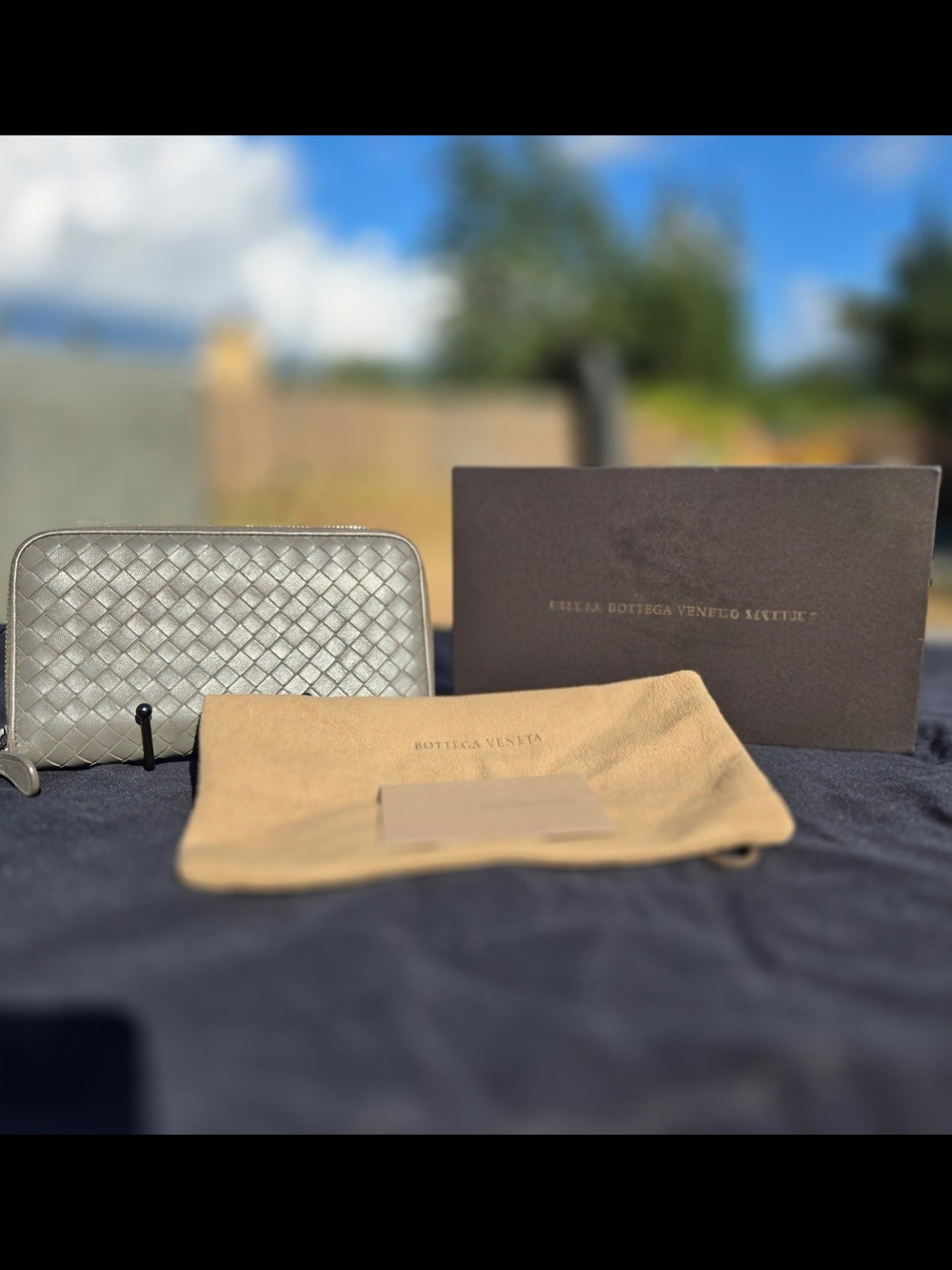 Bottega Veneta Intrecciato Zip Wallet In Taupe - Full Inclusion